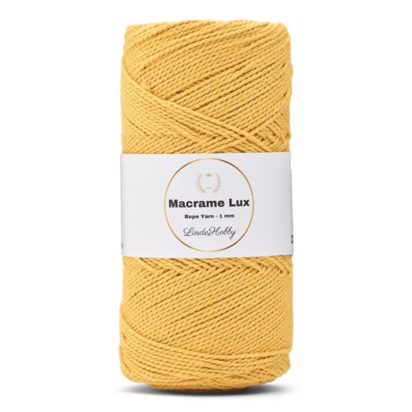 LindeHobby Macrame Lux, Knyttegarn, 1 mm